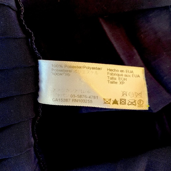 American Apparel Navy Pleated Midi Skirt - Picture 7 of 7